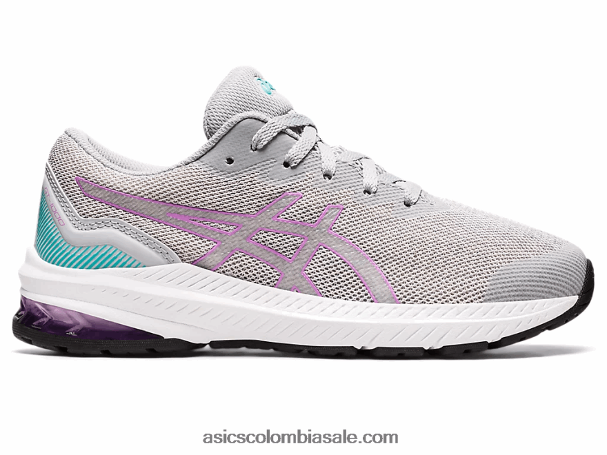 niños Asics escuela primaria gt-1000 11 gris piedmont/brillo lavanda 20X82N4359