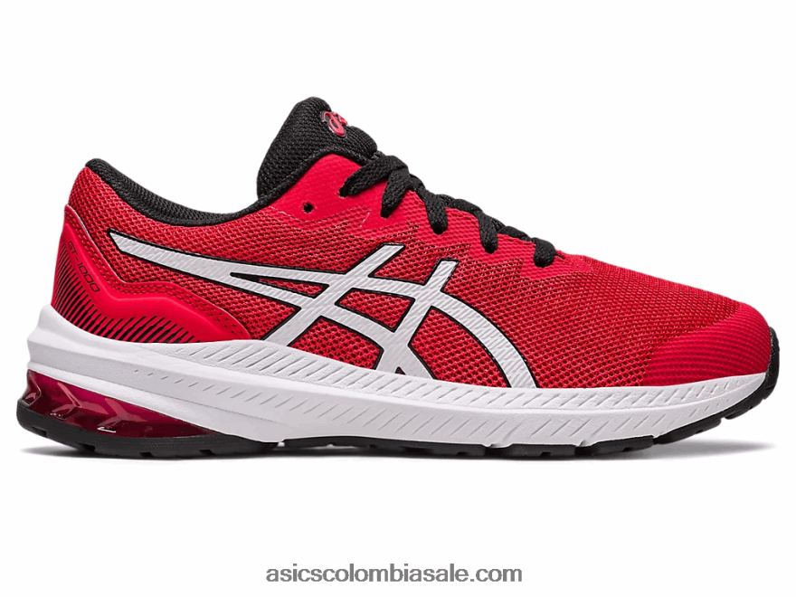 niños Asics escuela primaria gt-1000 11 rojo eléctrico/blanco 20X82N4313