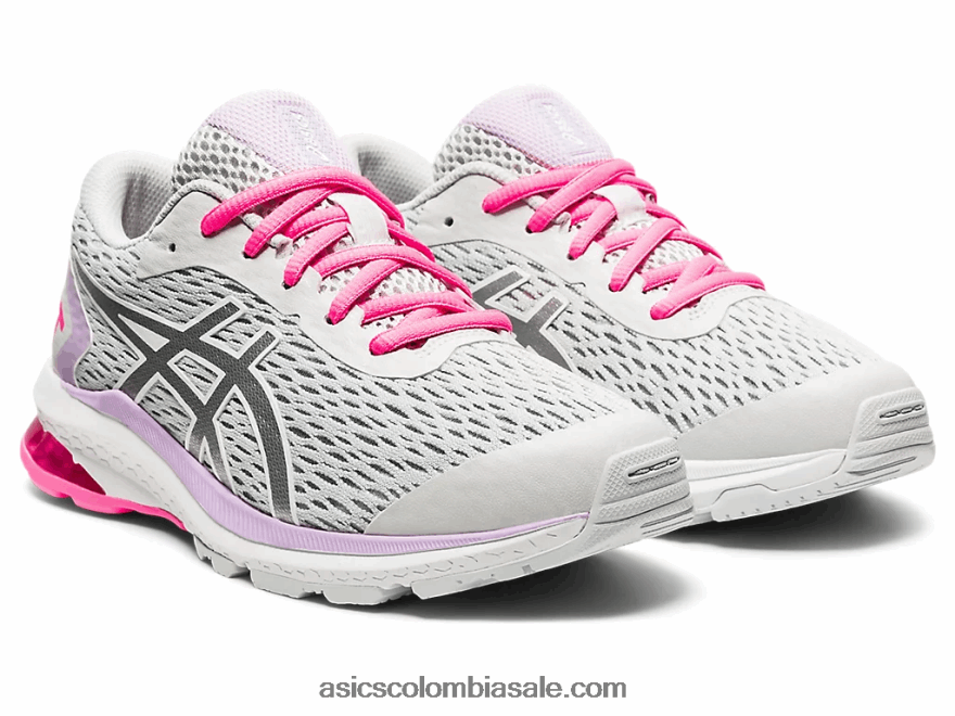 niños Asics escuela primaria gt-1000 9 gris glaciar/plata pura 20X82N4563