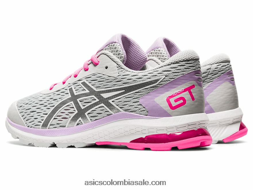 niños Asics escuela primaria gt-1000 9 gris glaciar/plata pura 20X82N4563