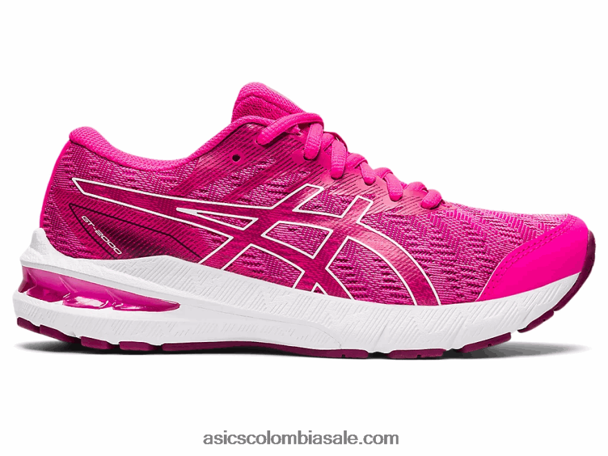 niños Asics escuela primaria gt-2000 10 rosa brillante/blanco 20X82N4324