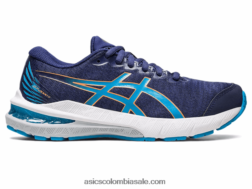 niños Asics escuela primaria gt-2000 11 azul índigo/azul isla 20X82N4336