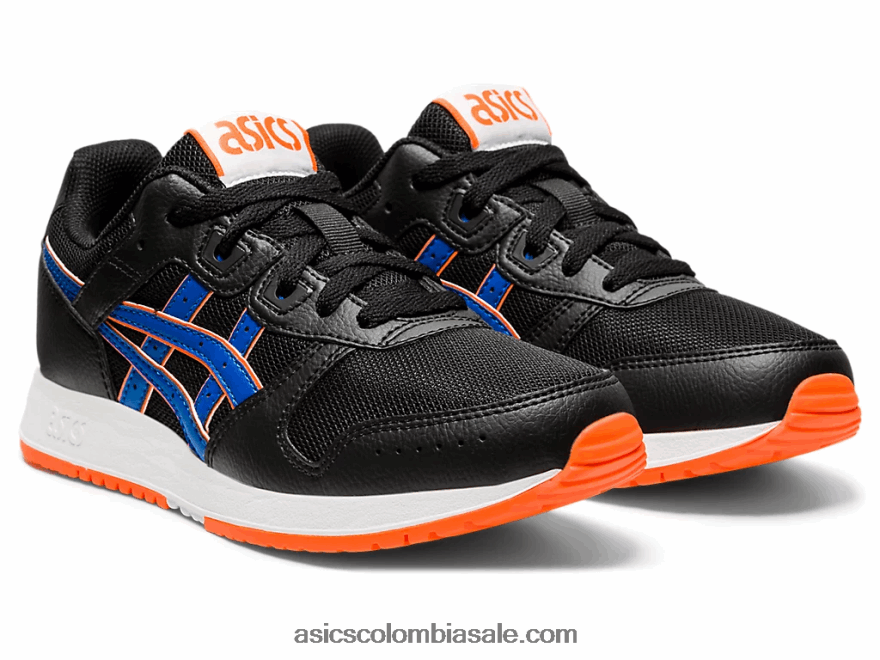niños Asics escuela primaria lyte clasica negro/azul atun 20X82N4447