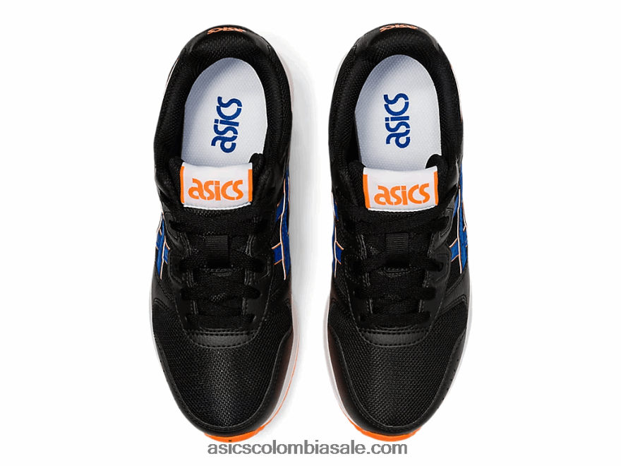 niños Asics escuela primaria lyte clasica negro/azul atun 20X82N4447