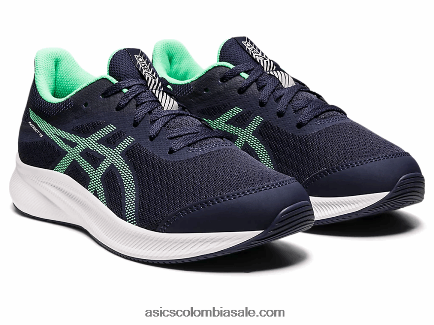 niños Asics escuela primaria patriota 13 medianoche/hoja nueva 20X82N4439