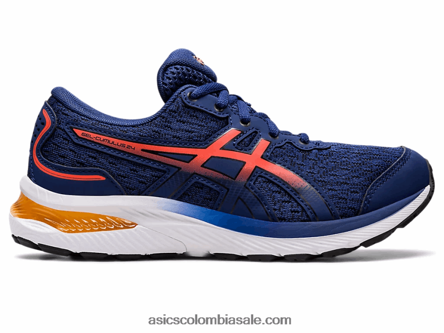 niños Asics gel-cumulus 24 escuela primaria océano profundo/tomate cherry 20X82N4364