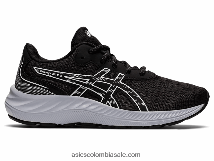 niños Asics gel-excite 9 grado escuela blanco negro 20X82N4466