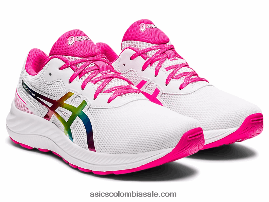 niños Asics gel-excite 9 grado escuela brillo blanco/rosa 20X82N4462