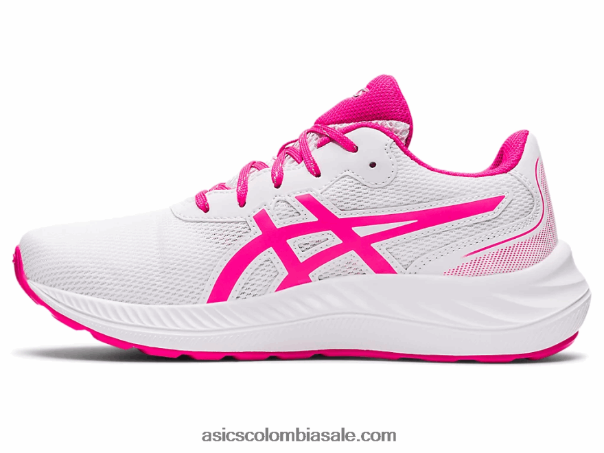 niños Asics gel-excite 9 grado escuela brillo blanco/rosa 20X82N4462