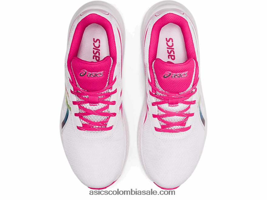 niños Asics gel-excite 9 grado escuela brillo blanco/rosa 20X82N4462