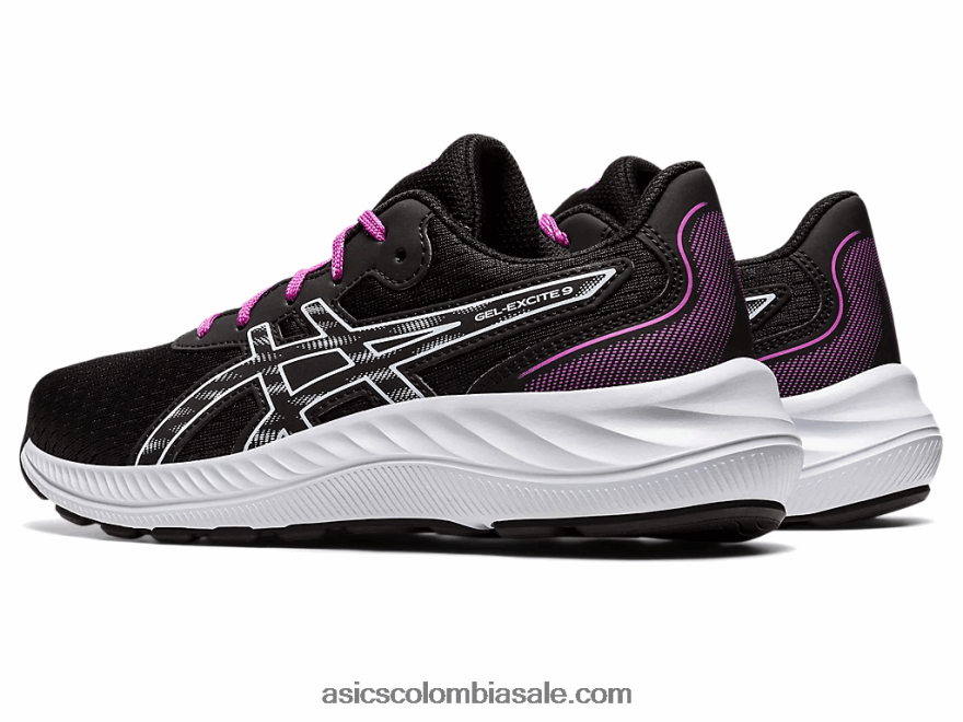 niños Asics gel-excite 9 grado escuela cielo negro/suave 20X82N4380