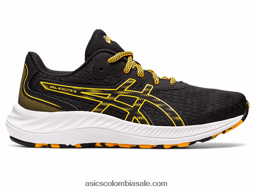 niños Asics gel-excite 9 grado escuela negro/ámbar 20X82N4384