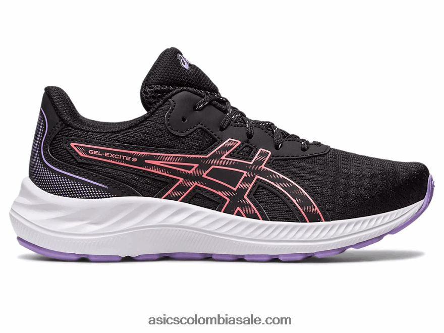 niños Asics gel-excite 9 grado escuela negro/papaya 20X82N4302