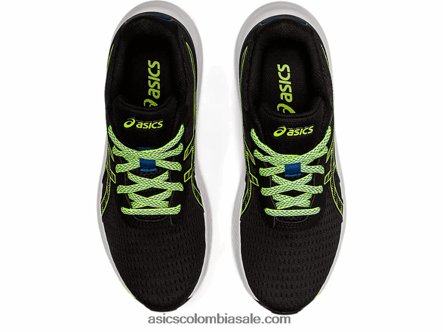 niños Asics gel-excite 9 grado escuela negro/verde peligro 20X82N4507