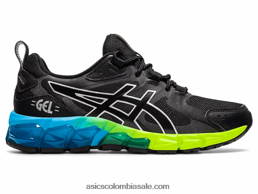niños Asics gel-quantum 180 6 escuela primaria negro/azul aizuri 20X82N4315