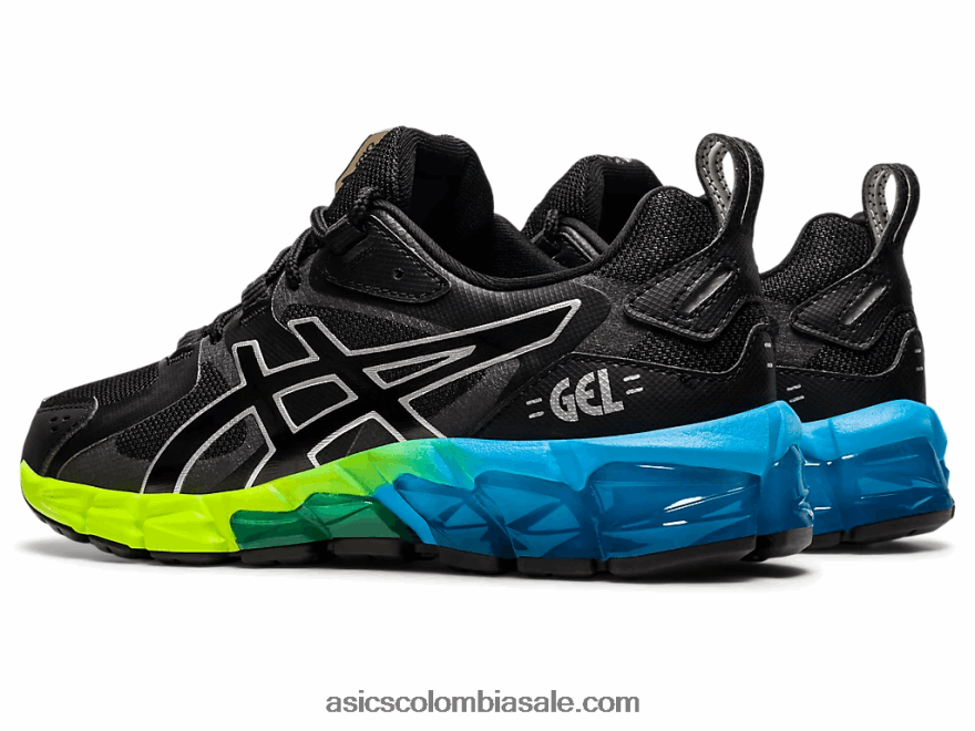 niños Asics gel-quantum 180 6 escuela primaria negro/azul aizuri 20X82N4315