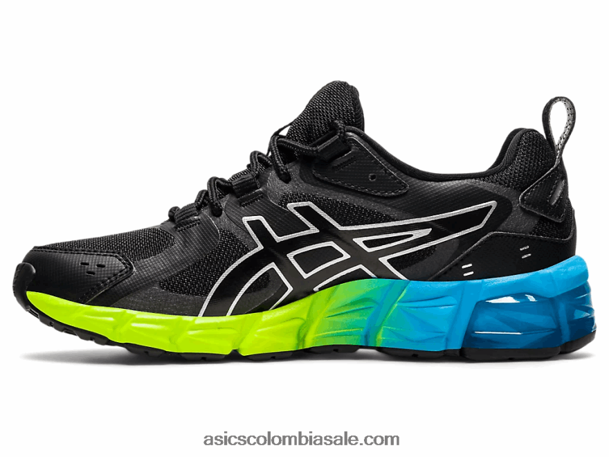 niños Asics gel-quantum 180 6 escuela primaria negro/azul aizuri 20X82N4315