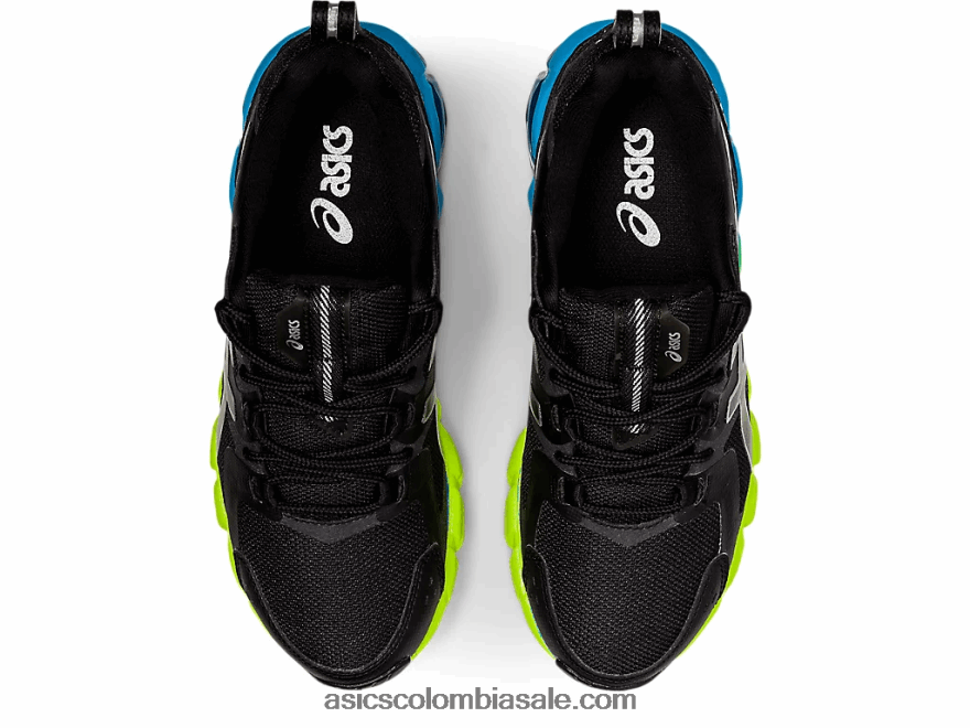 niños Asics gel-quantum 180 6 escuela primaria negro/azul aizuri 20X82N4315