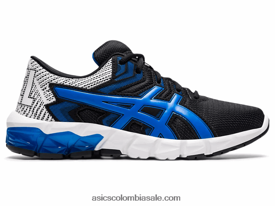 niños Asics gel-quantum 90 2 escuela primaria negro/azul eléctrico 20X82N4561