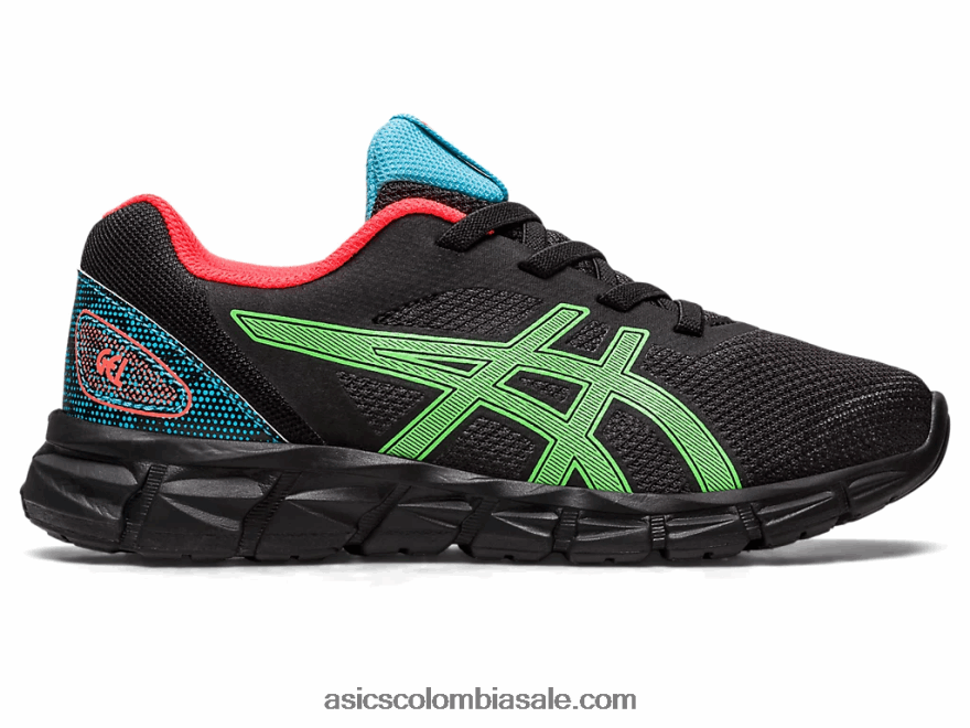 niños Asics gel-quantum lyte ii preescolar gecko negro/verde 20X82N4295
