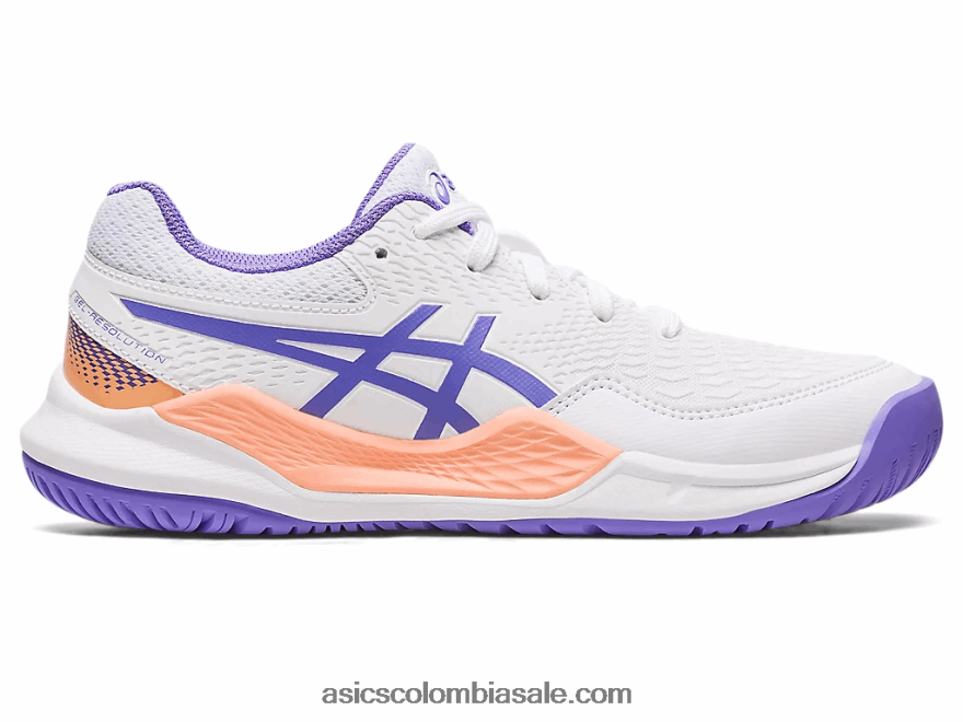 niños Asics gel-resolución 9 grado escuela blanco/amatista 20X82N4222