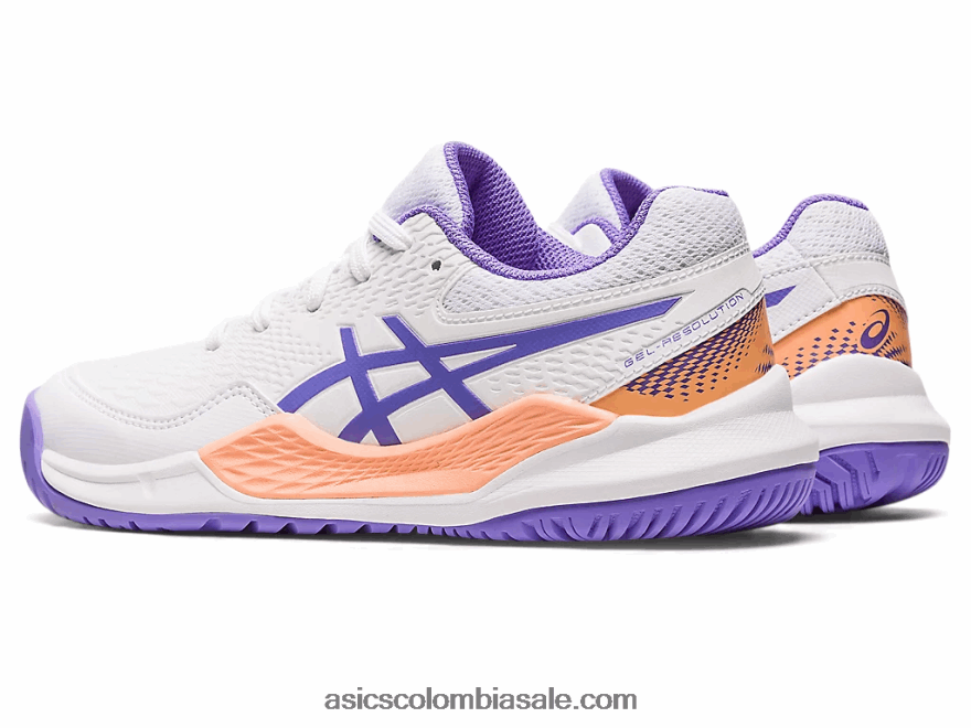 niños Asics gel-resolución 9 grado escuela blanco/amatista 20X82N4222