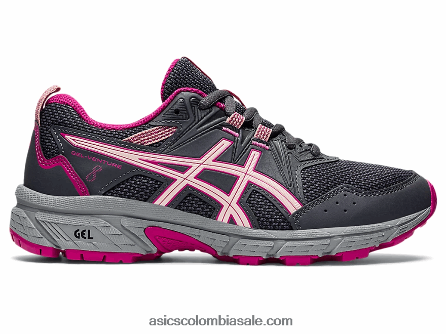 niños Asics gel-ventura 8 escuela primaria gris portador/brisa 20X82N4424