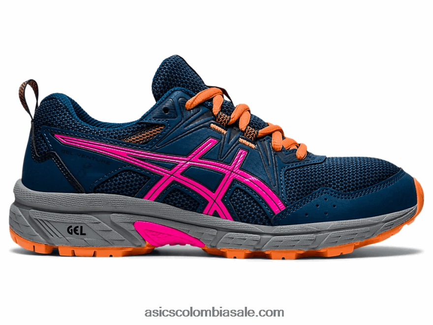niños Asics gel-ventura 8 escuela primaria mako azul/rosa glo 20X82N4494