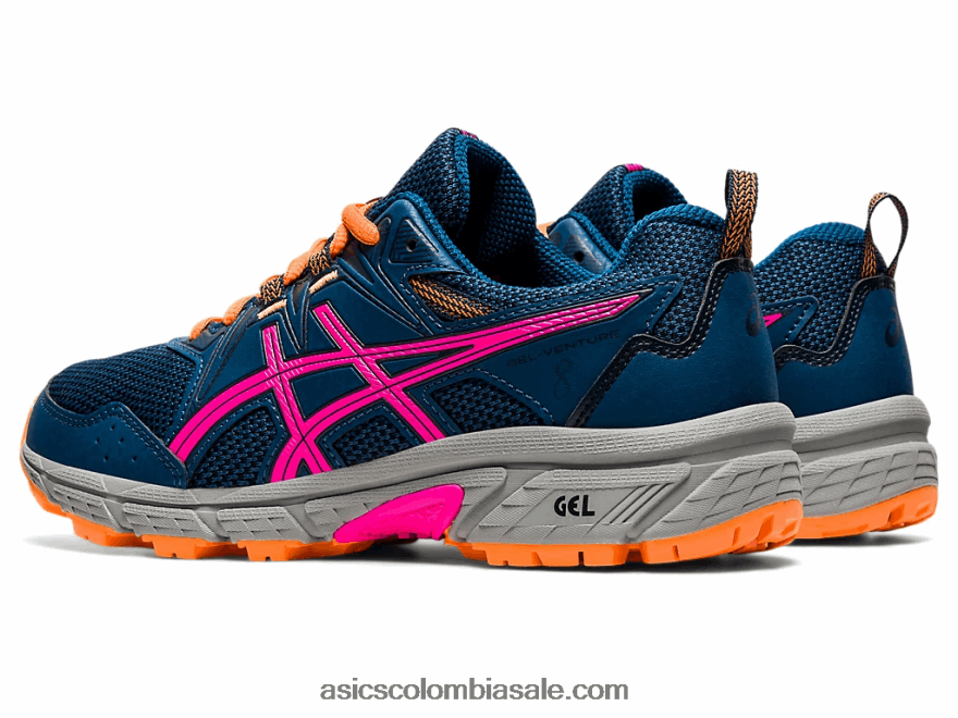 niños Asics gel-ventura 8 escuela primaria mako azul/rosa glo 20X82N4494