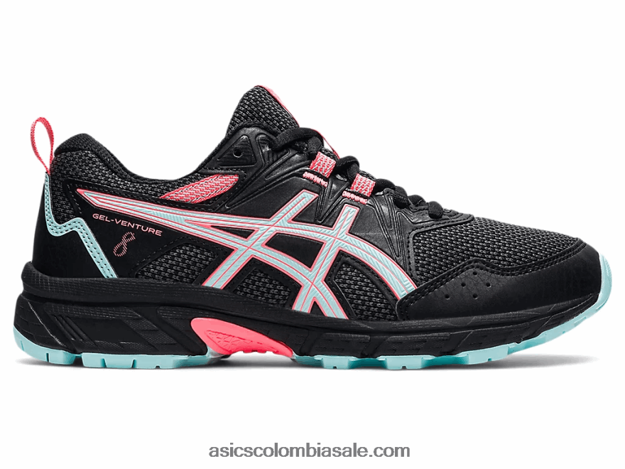 niños Asics gel-ventura 8 escuela primaria negro/azul claro 20X82N4510