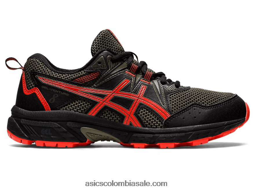 niños Asics gel-ventura 8 escuela primaria tomate negro/cherry 20X82N4389