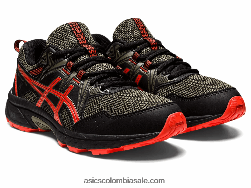 niños Asics gel-ventura 8 escuela primaria tomate negro/cherry 20X82N4389