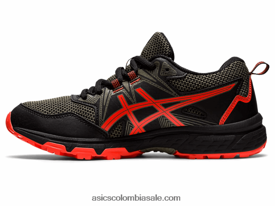 niños Asics gel-ventura 8 escuela primaria tomate negro/cherry 20X82N4389