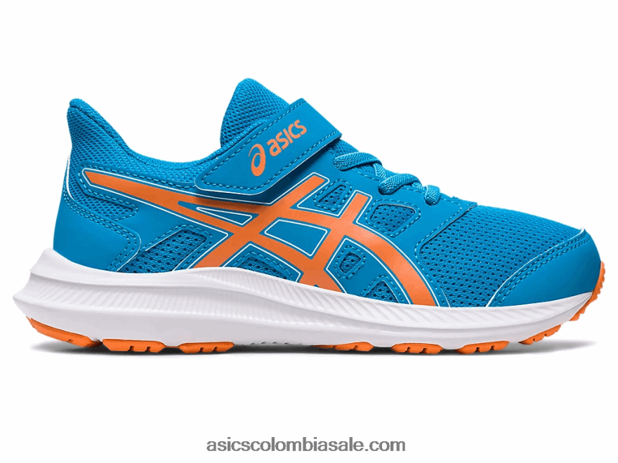 niños Asics sacudida 4 preescolar azul isla/melocotón sol 20X82N4261