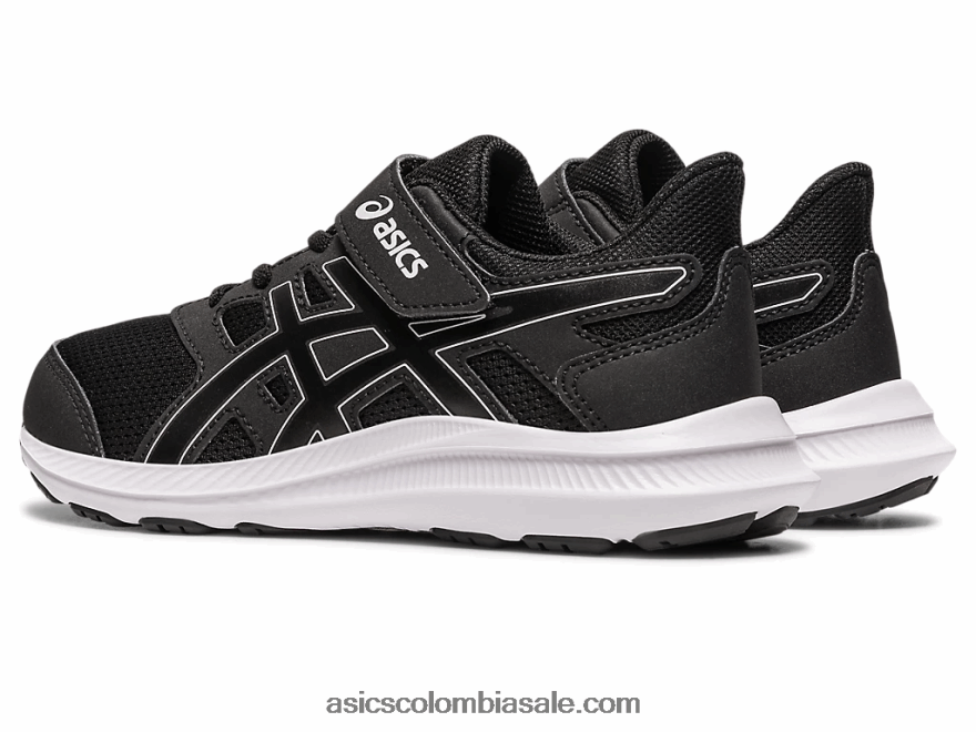 niños Asics sacudida 4 preescolar blanco negro 20X82N4262
