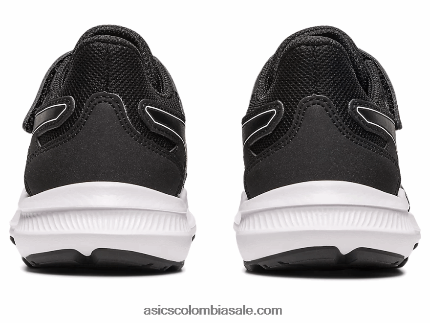 niños Asics sacudida 4 preescolar blanco negro 20X82N4262