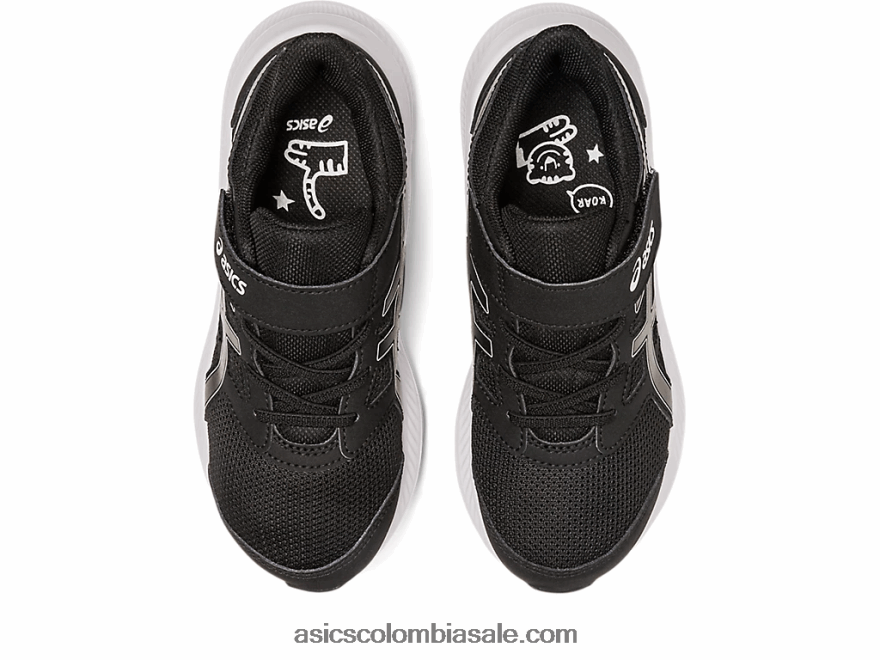 niños Asics sacudida 4 preescolar blanco negro 20X82N4262