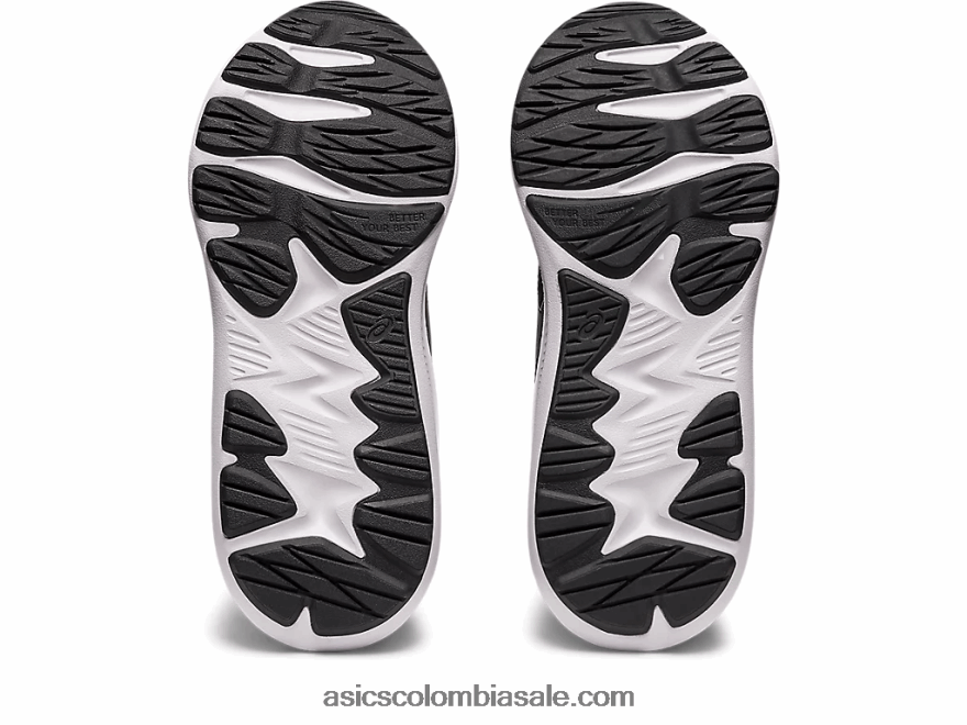 niños Asics sacudida 4 preescolar blanco negro 20X82N4262