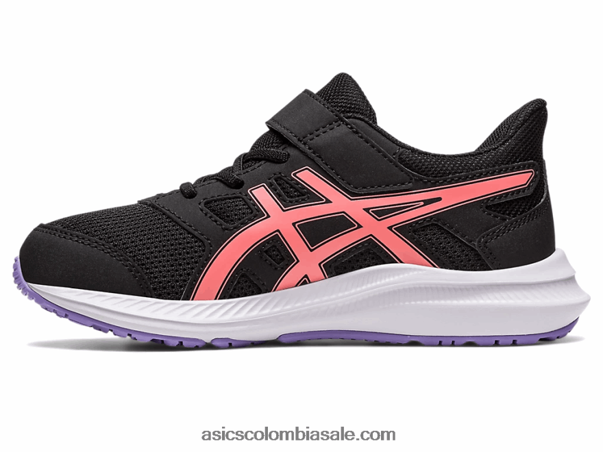 niños Asics sacudida 4 preescolar negro/papaya 20X82N4274