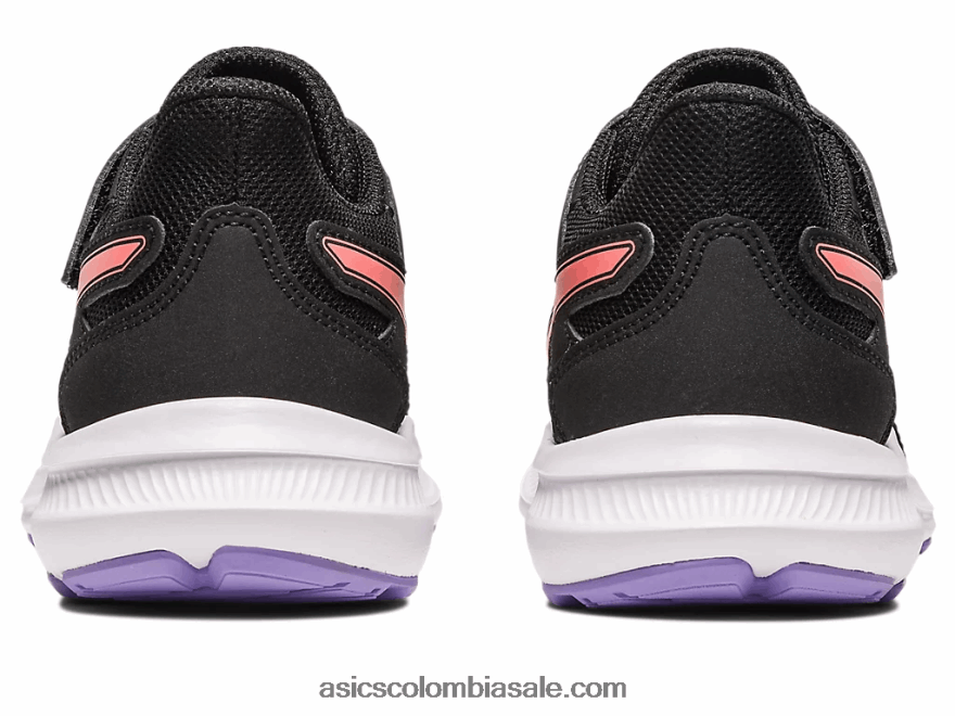 niños Asics sacudida 4 preescolar negro/papaya 20X82N4274