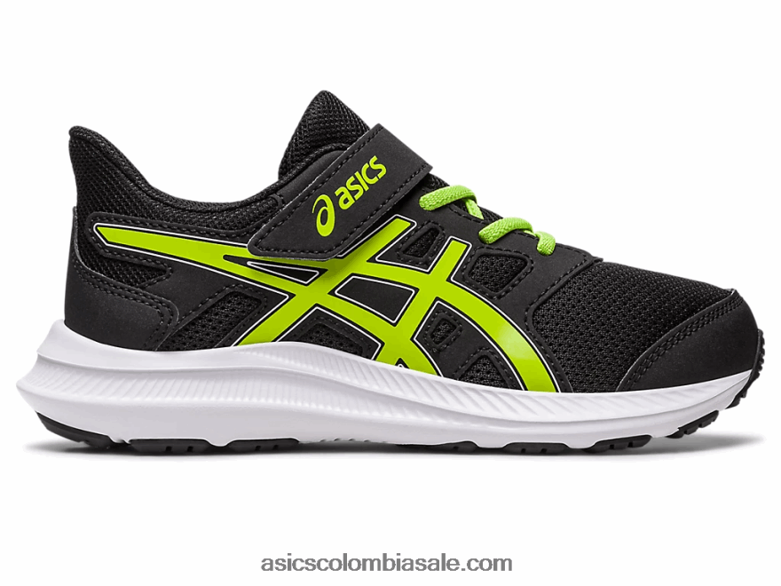 niños Asics sacudida 4 preescolar ralladura de lima/negra 20X82N4275