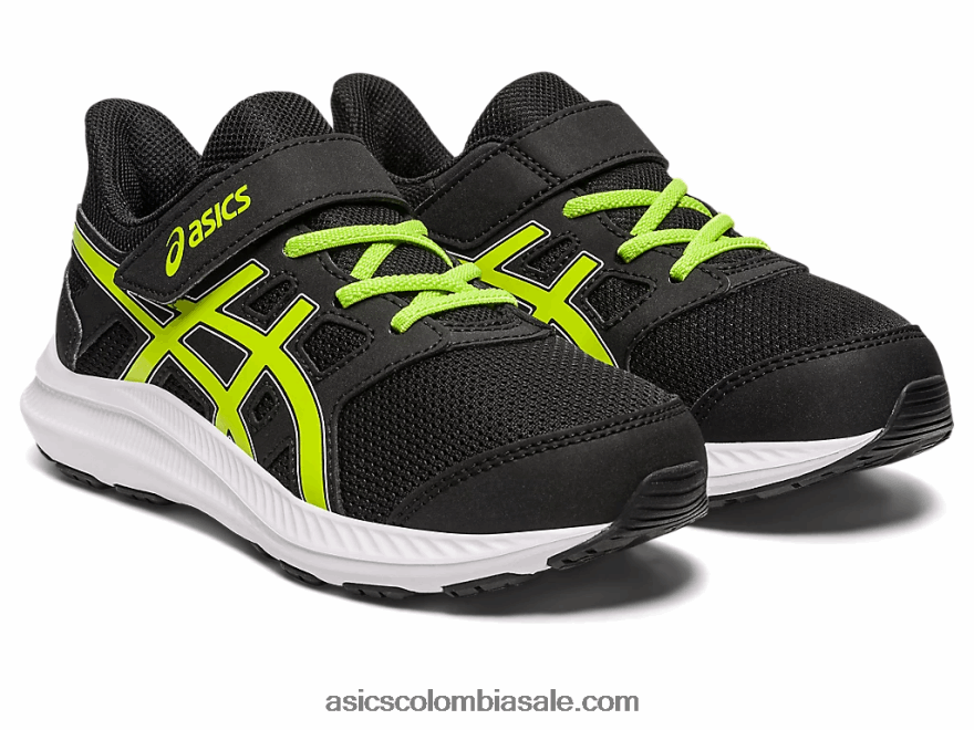 niños Asics sacudida 4 preescolar ralladura de lima/negra 20X82N4275