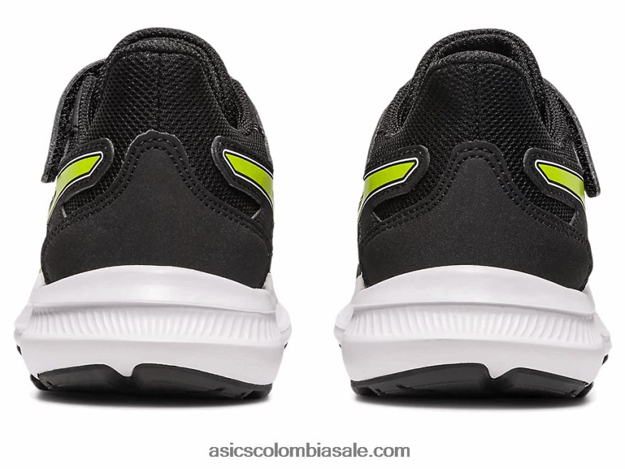 niños Asics sacudida 4 preescolar ralladura de lima/negra 20X82N4275