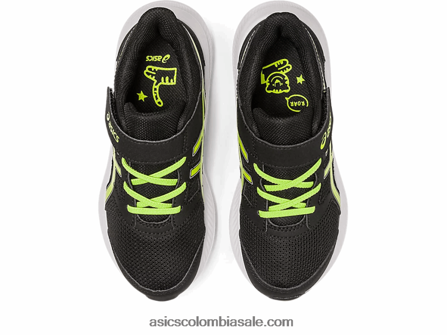 niños Asics sacudida 4 preescolar ralladura de lima/negra 20X82N4275