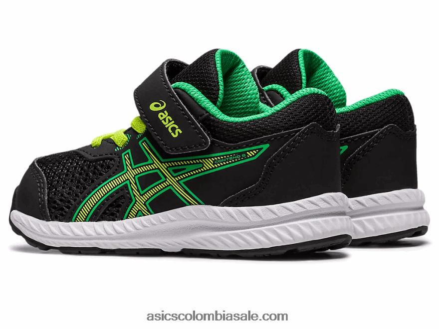 niños Asics competir 8 tamaño del niño ralladura de lima/negra 20X82N4316