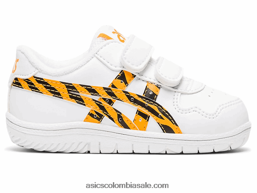 niños Asics tamaño de niño de Japón blanco/compañero amarillo 20X82N4443