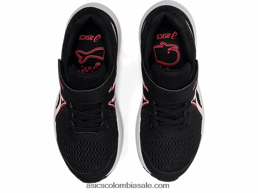 niños Asics contend 7 preescolar negro/rojo eléctrico 20X82N4512