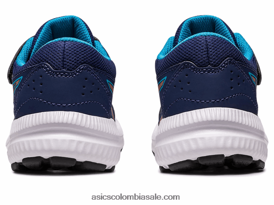 niños Asics contend 8 preescolar azul índigo/melocotón sol 20X82N4252