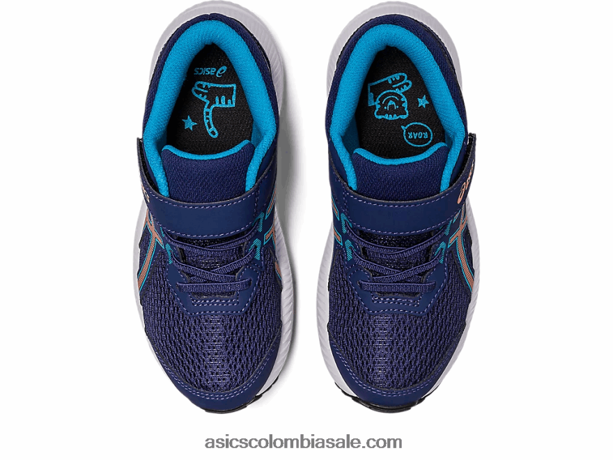 niños Asics contend 8 preescolar azul índigo/melocotón sol 20X82N4252