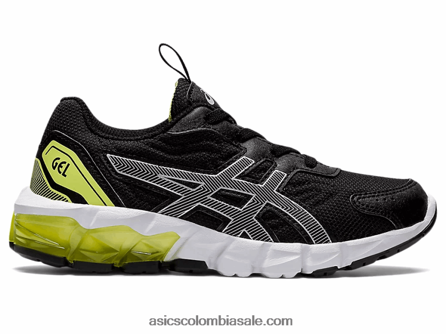 niños Asics gel-quantum 90 3 preescolar negro/plata pura 20X82N4526